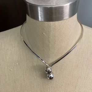 10 mm .925 Sterling silver ball neckwire